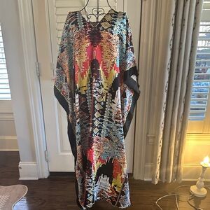 Multicolor Geometric Women Swim Coverup